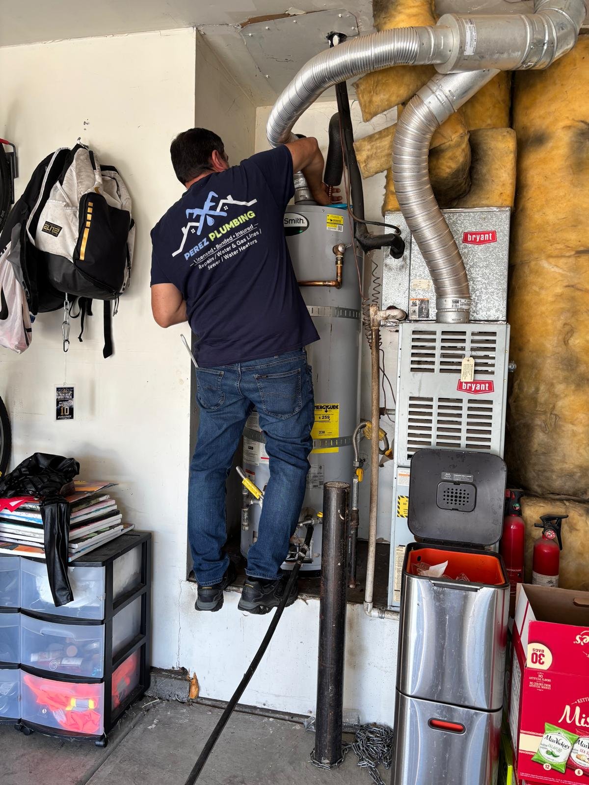 Perez Plumbing water heater service